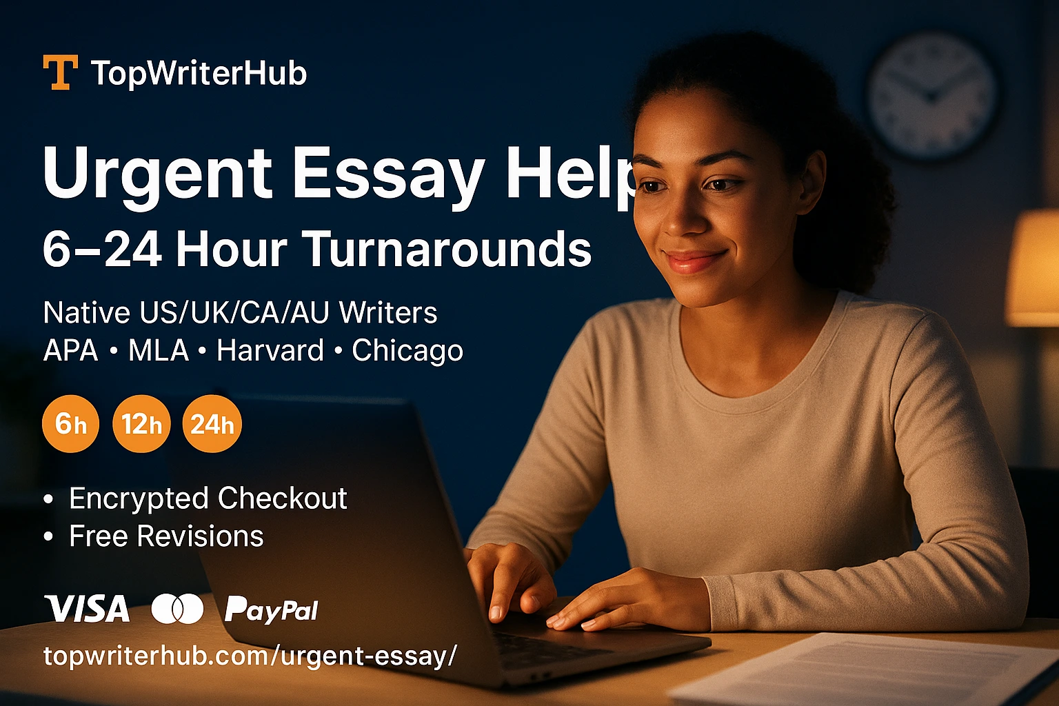 Urgent Essay Writing Service by TopWriterHub — overnight and 6-hour urgent essays